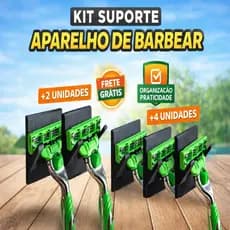 Kit 2 ou 4 Suporte de Parede Auto Adesivo Organizador Aparelho e Lâmina