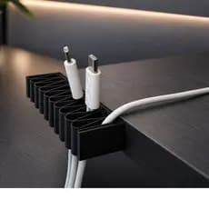 Organizador de Cabos Mesa Clip Porta Fio Fixador Adesivo Kit 2 ou 4 unidades