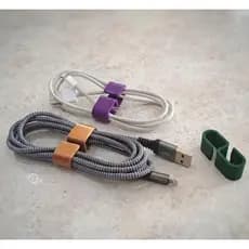 Organizador de Cabos Clip Reforçado - Fone,USB,Carregador Kit 5