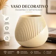 Vaso Decorativo Moderno Premium para Sala, Quarto e Escritório | Design Elegante e Sofisticado