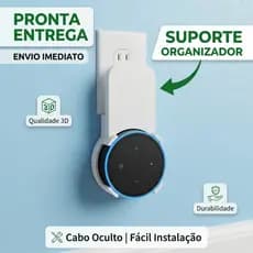 Suporte de Tomada Para Alexa Echo 3 Geração - Praticidade e Segurança