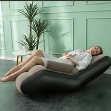Espreguiçadeira Sofá Inflável Pufe Banco Deitar Descanso Assento Apoio Braços Cama Móvel Conforto
