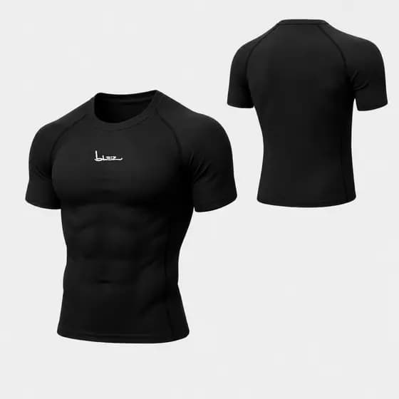 Camisa de Compressão Bleiz Masculina Camiseta BASICA Rash Guard Jiujitsu Academia Treino Dry Fit