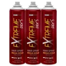 Laque Spray Fixador Cabelos Mega Hold Extreme Pro Fixador 400ml