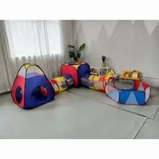 Toca Barraca Infantil 5 Em 1. 4 Em 1 e 3 Em 1 Com Tunel + Cesta + Piscina