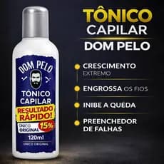 DOM PELO ORIGINAL - TÔNICO CAPILAR PARA CABELO, BARBA E SOBRANCELHA ENVIO IMEDIATO