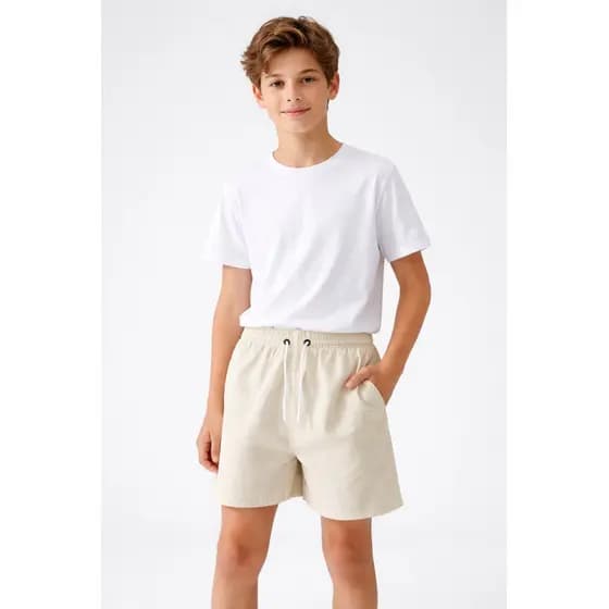 kit3 short Linho Juvenil Meninos Bermuda Premium 10-16 anos