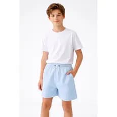 short Linho Juvenil Meninos Bermuda Premium 10-16 anos