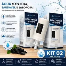 02 Velas Para Filtro De Barro CARVÃO ATIVADO Para Todos Filtros Filtragem Rápida - ENVIO IMEDIATO