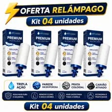 Kit 4 Velas Para Filtro de Barro Tripla Ação Premium Alcalina Universal