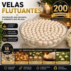 200 Velas Flutuantes Premium Decoração Elegante para Casamento, Aniversário e Eventos Especiais