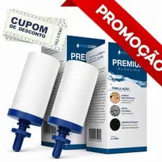 Kit 2 Velas Filtro de Barro Tripla Ação Premium Carvão Ativado Universal