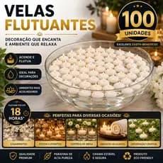 100 Velas Flutuantes Premium Decoração Elegante para Casamento, Aniversário e Eventos Especiais