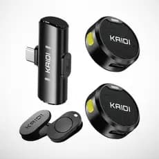 Microfone de Lapela Sem Fio Kaidi KMF4-C / KMF4-A TIPO C