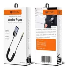Adaptador Bluetooth 5.0 Usb Aux 3,5mm Mãos-Livres Microfone para Carros Azul