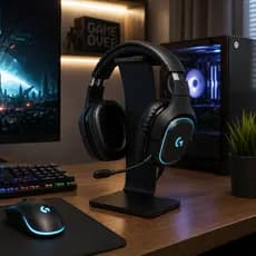 Organize Seu Setup Gamer com Estilo – Suporte para Headphone de Mesa Preto  Robusto , Minimalista e Moderno
