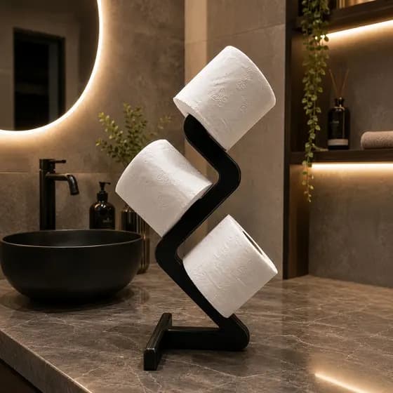 Suporte Papel Higiênico Moderno 3 Rolos Decorativo Banheiro