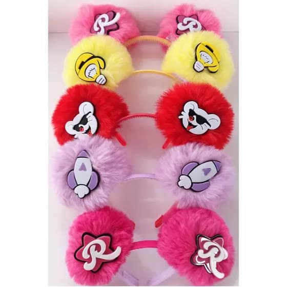 Tiara Infantil de Pompom Luxo - Dos Rosa - Emilly Vick