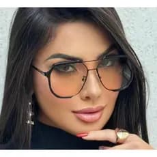 Óculos De Sol Estilo Vintage Armação Grande Moda Verão heikuanfen