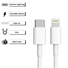 Cabo Carregador Iphone Lightning Usb-C iPhone 7 8 X Xr 11 12 13 14 Max USB de Carregamento Rápido/Dados Reforçado