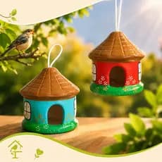 Casa Para Passarinho Enfeite Jardim Área Gourmet Decoração Impermeavel