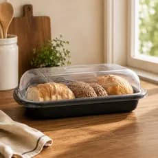 Porta Pão Tampa Cozinha Plastico Cores Organizador Pães Forma Caseiro