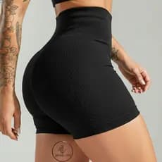 Shorts Fitness Canelado Academia Zero Transparencia Feminino Premium