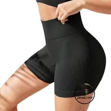 Shorts Fitness Canelado Zero Transparencia Feminino