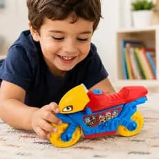 Moto Infantil Cebolinha Brinquedo Colorido Educativo Resistente