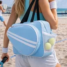 Bolsa Beach Tennis Esportiva Sacola Porta Raquete Impermeável Bolsa Térmica Grande para Praia Academia e Esportes