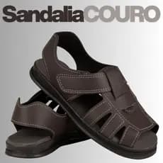 Sandália Masculina Café Marrom Ortopédica Sola Antiderrapante e Anti-Stress Conforto Premium