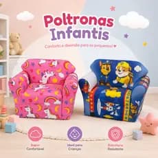 Poltrona Infantil Super Macia Conforto Premier Produto Diferente Acabamento Fino Sofá Infantil
