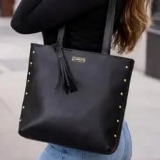 Bolsa Feminina Sacola Tote Boho Com Alças Resistentes Para Ombro Ou Mão