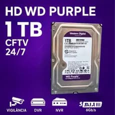 HD WD Purple 1TB / 500gb SATA 3.5” Para DVR Intelbras/Multimarcas CFTV Vigilância 24/7