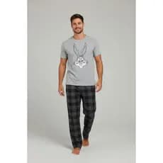 PIJAMA MASCULINO INVERNO VERÃO CALÇA COMPRIDA E BLUSA MANGA CURTA MALHA LEVE E CONFORTÁVEL ESTAMPADO E LISO OFERTA