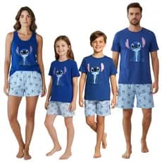 Pijama Família Combinado Tal Pai Tal Mãe e Tal Filho Estampas Personagens Verão Promoção