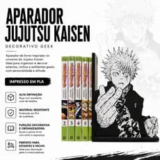 Aparador Suporte de Livros Anime 3D | Fan Art Jujutsu Kaisen | Gojo Sukuna Itadori Megumi e Outros | Decoração Geek