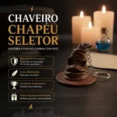 Chaveiro Chapéu Seletor Mágico Estilo Bruxo Miniatura Geek Decoração