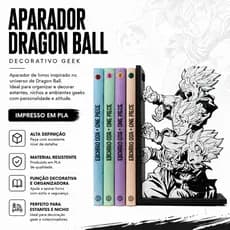 Aparador Suporte de Livros Anime 3D | Fan Art Dragon Ball | Goku Vegeta e Outros | Decoração Geek