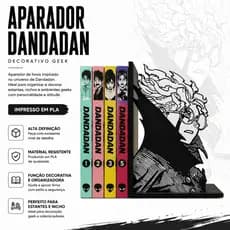 Aparador Suporte de Livros Anime 3D | Fan Art Dandadan | Ken Takakura Turbo Granny Momo Ayase e Outros | Decoração Geek