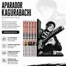 Aparador Suporte de Livros Anime 3D | Fan Art Kagurabachi | Chihiro Rokuhira | Decoração Geek
