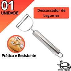 Descascador de Legumes Inox Cozinha Prático Batata Cenoura Frutas