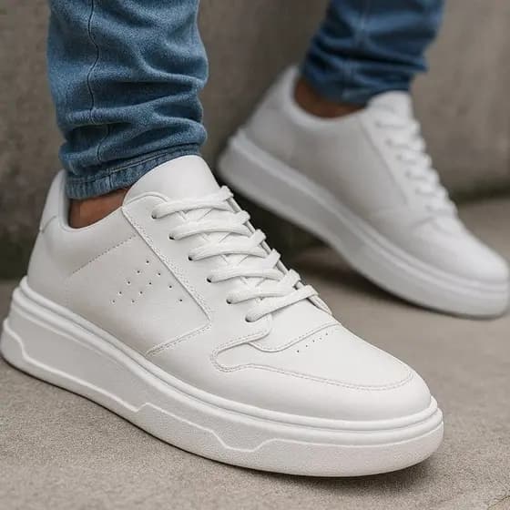 tênis casual tiger macio branco confortável leve e moderno