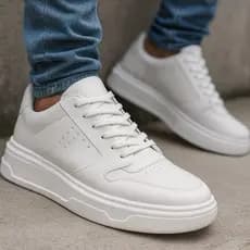 tênis casual tiger macio branco confortável leve e moderno