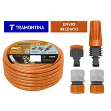 Mangueira Tramontina 1/2" 10 metros com Esguicho e Engates | Alta Resistência | Jardim