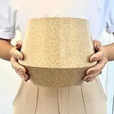 Vaso de planta Areia ou Cinza decorativo | Polietileno | Resistente | Altura 15cm