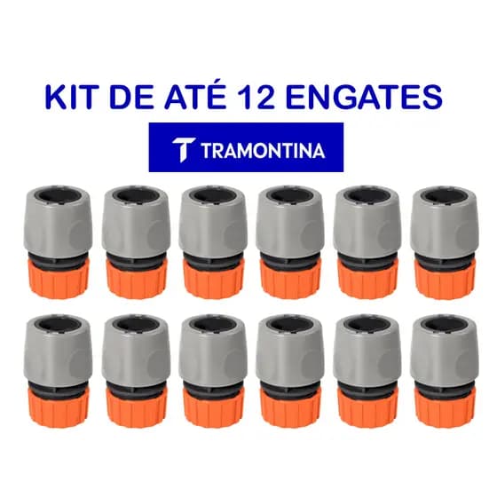 KIT Engate Mangueira e Torneira 1/2" | Tramontina | KIT até 12 unidades – Conexão Click (Sem Macho)