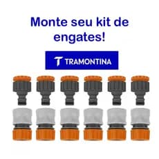 Engate Mangueira e torneira Tramontina | Engate Rápido 1/2" + Adaptador 3/4" | Monte seu Kit