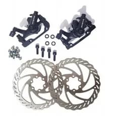 Freio a Disco Mecânico Inviktus Kit 4 Peças Disco Pinças Pastilhas Bike Bicicleta