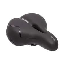 Banco Selim Gel 2 Molas GTA Largo Com Fita Refletiva Segurança Bicicleta Bike Mtb Preto Confortável